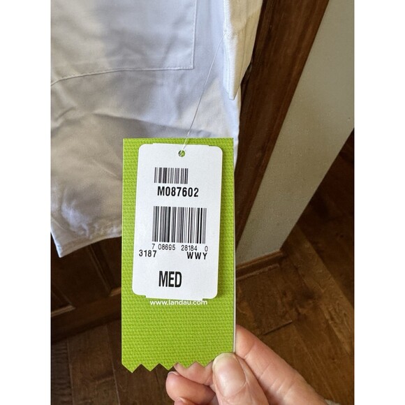 Landau Unisex 3-Pocket Full-Length 4 button White Coat - Adult Medium - Picture 7 of 7